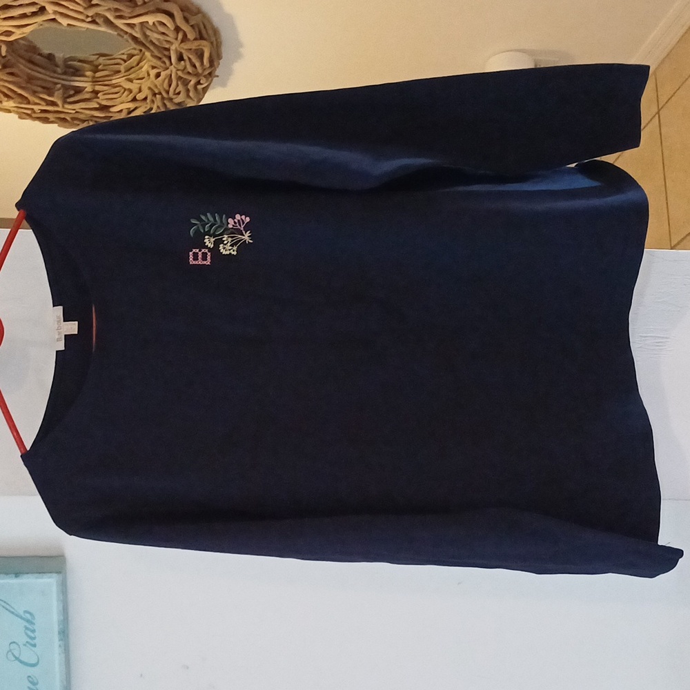 Barbour Lovell cotton Logo embroidered long sleeve navy shirt 12 top - Picture 13 of 13